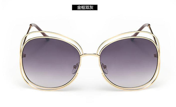 Big Circle Round Frame Sunglasses